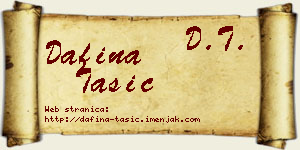 Dafina Tasić vizit kartica